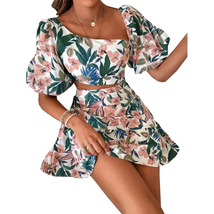 Women's Floral Print Dress - Clevecorner