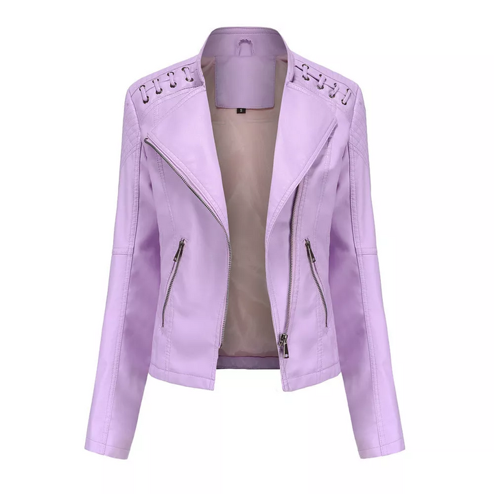Clevecorner™ Handmade Front Zip Leather Jacket