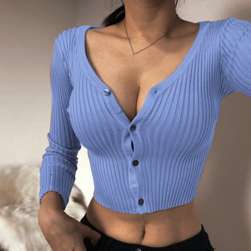 sweater cardigan women Slim sweaters - Clevecorner