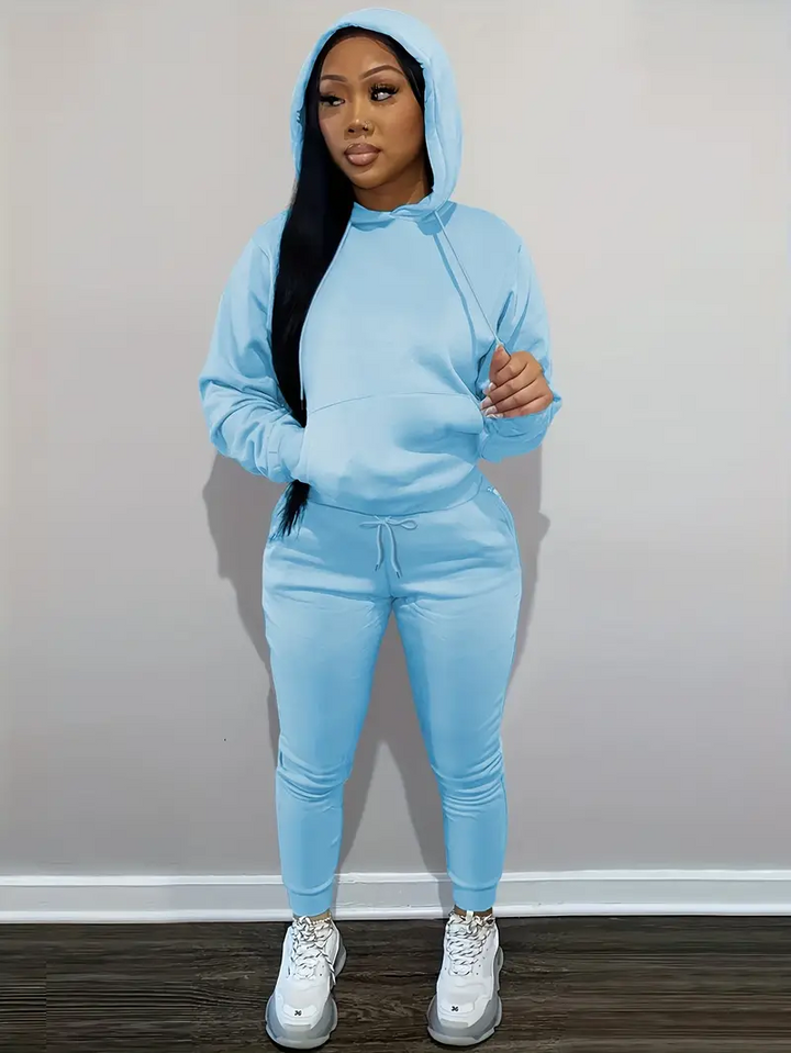 Comfy Hoodie And Loose Sweatpants Set