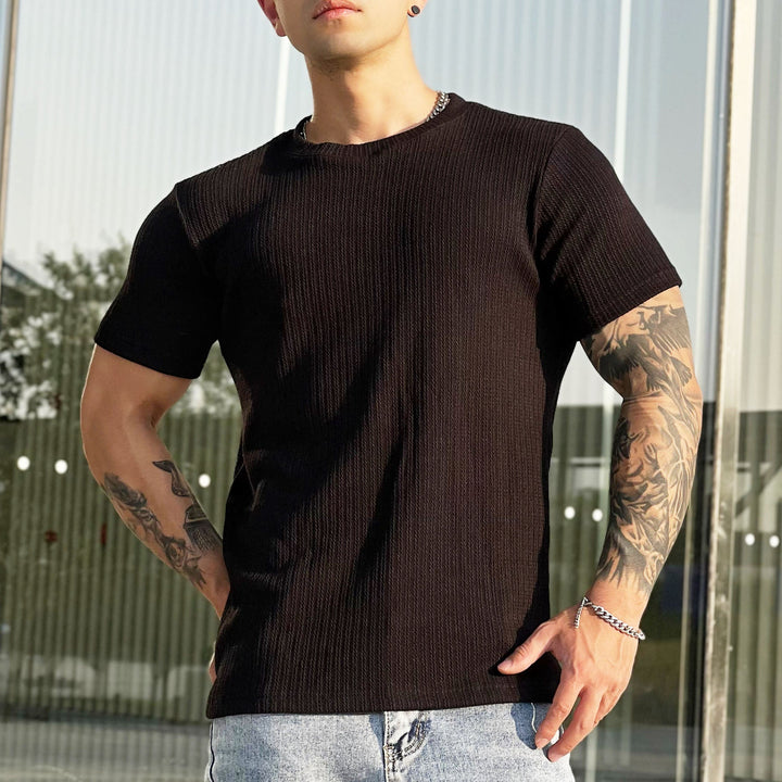 Men's Breathable Stretch Sports Fitness Crewneck Top
