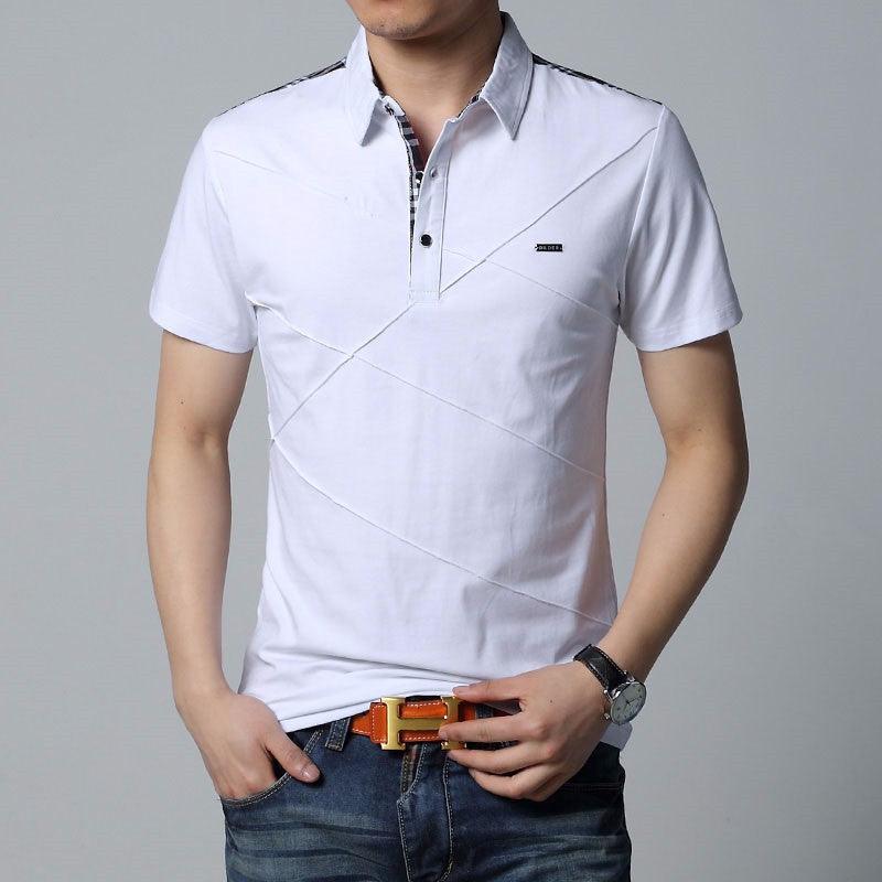 Summer Collar Short Sleeve Cotton Shirt - Clevecorner