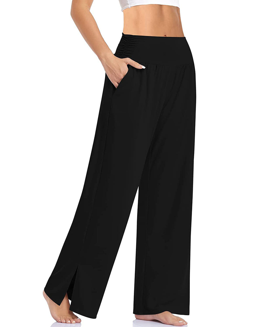 Wide Leg Casual Loose Yoga Sports Pants - Clevecorner