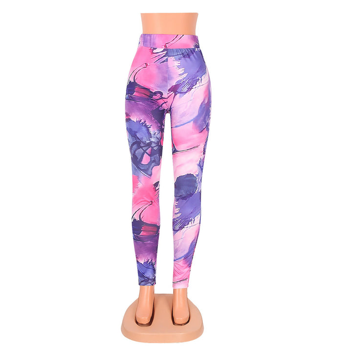 Women  Fashion Casual Printed Skinny Pants - Clevecorner