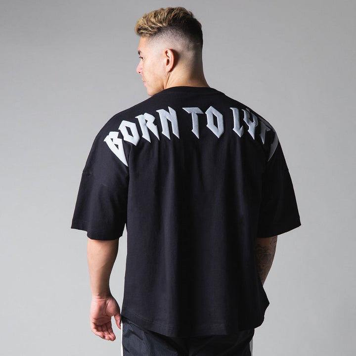 Men's Fitness Loose Top Elastic Short Sleeve