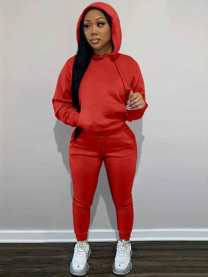 Comfy Hoodie And Loose Sweatpants Set
