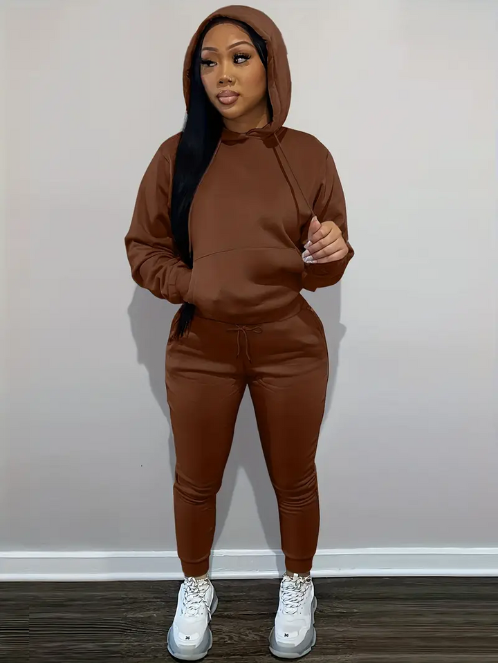 Comfy Hoodie And Loose Sweatpants Set