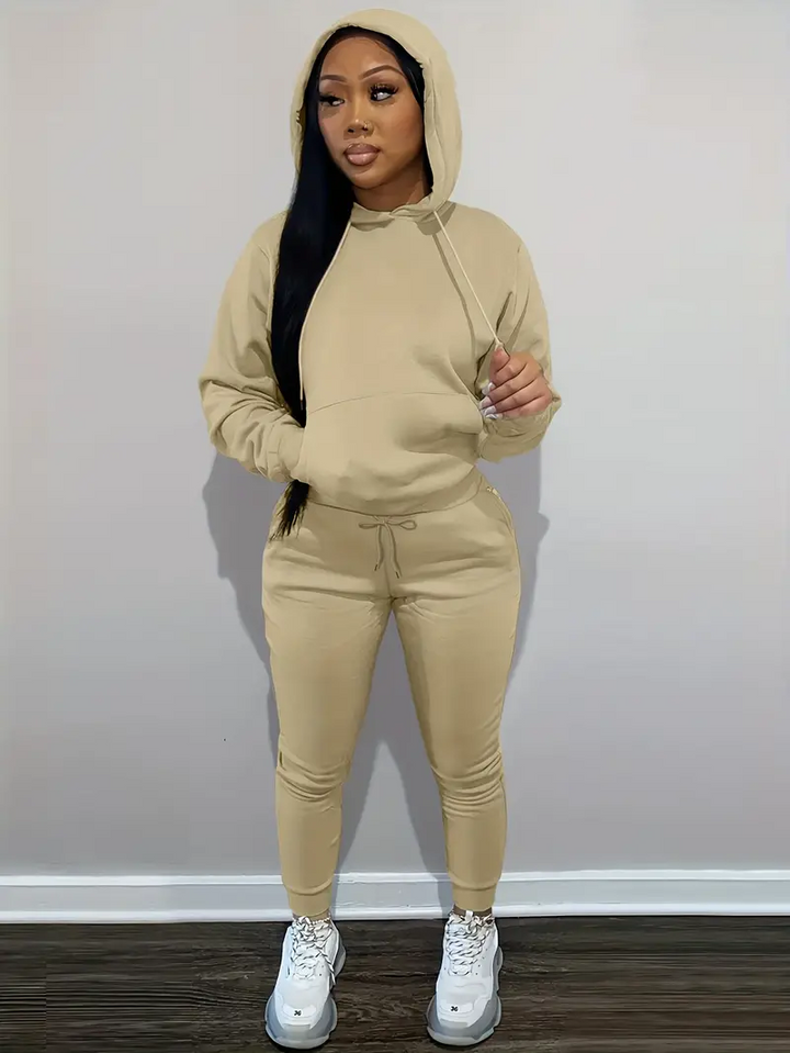 Comfy Hoodie And Loose Sweatpants Set