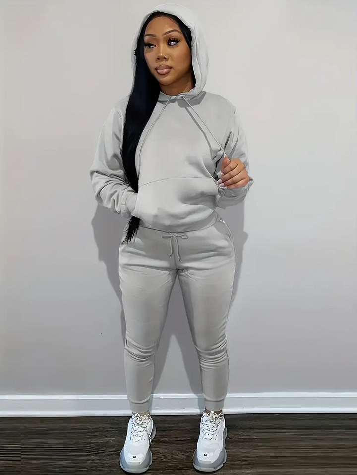 Comfy Hoodie And Loose Sweatpants Set