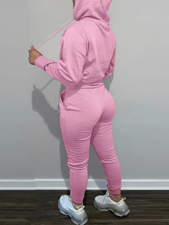 Comfy Hoodie And Loose Sweatpants Set