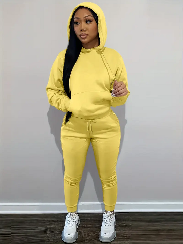 Comfy Hoodie And Loose Sweatpants Set