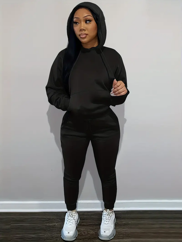 Comfy Hoodie And Loose Sweatpants Set
