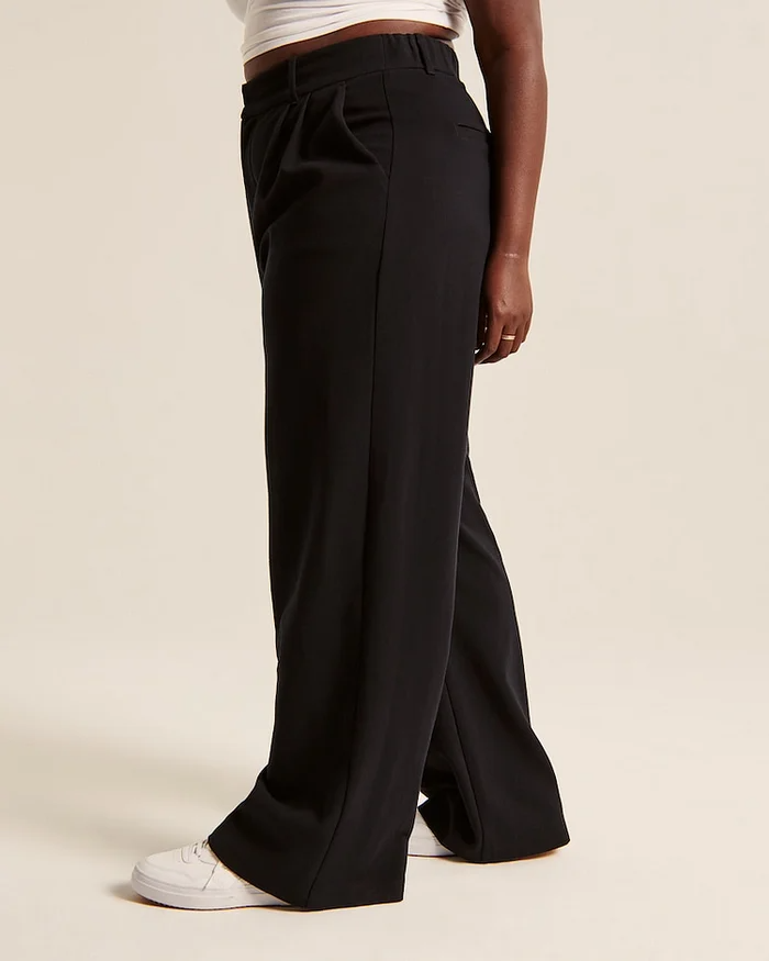 Clevecorner™ High Waist Tailored Wide Leg Pants