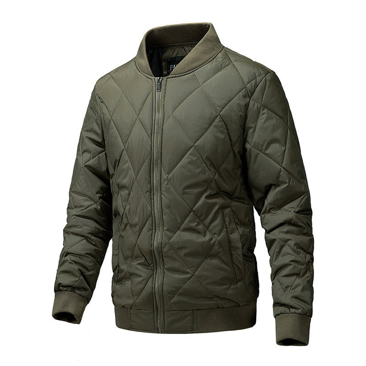 Monochrome Cotton-Padded Coat with European and American Style