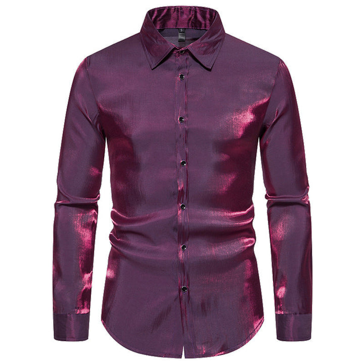 Colorful Slim Men's Nightclub Shirt