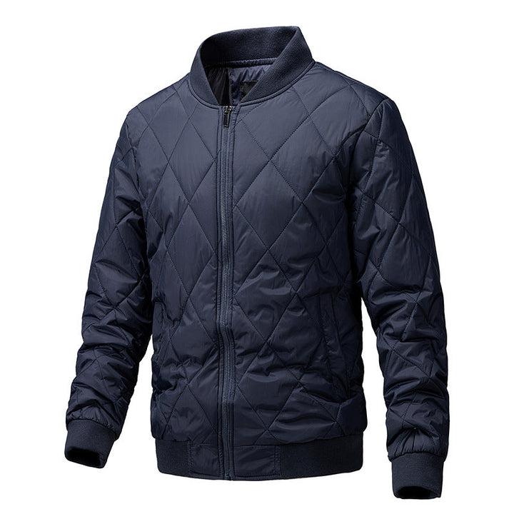 Monochrome Cotton-Padded Coat with European and American Style