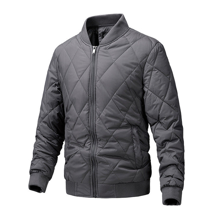 Monochrome Cotton-Padded Coat with European and American Style