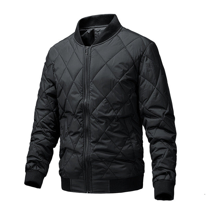 Monochrome Cotton-Padded Coat with European and American Style