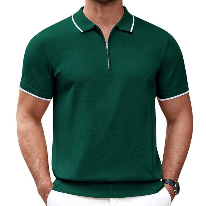 Men's Summer Zipper Short Sleeve