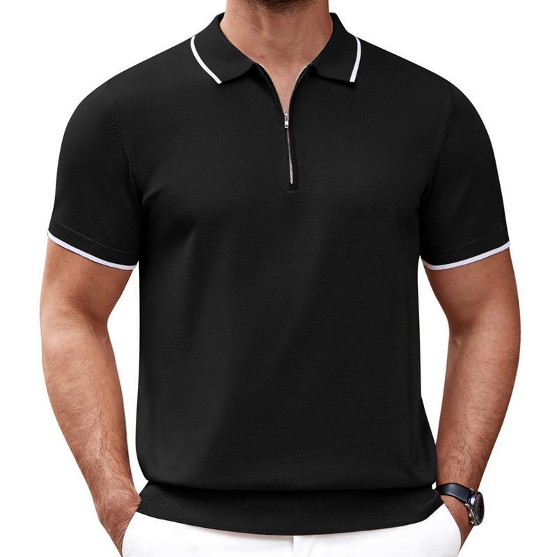 Men's Summer Zipper Short Sleeve