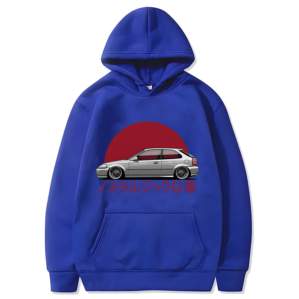 Relaxed Drive Sunset Print Men's Hoodie