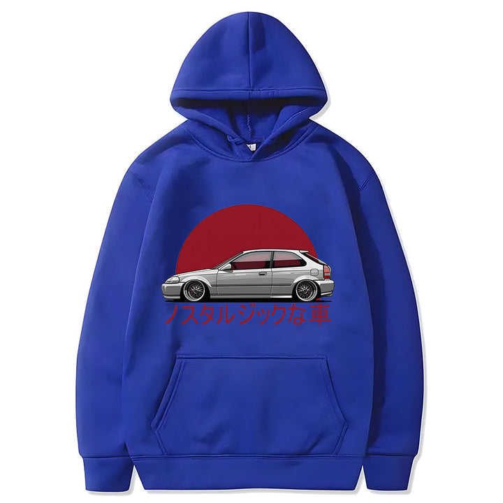 Relaxed Drive Sunset Print Men's Hoodie