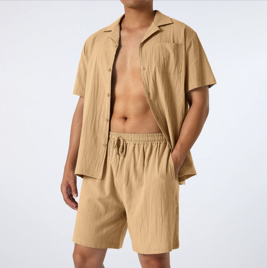 Effortlessly Stylish Men's Two-Piece Set of Loose Casual Shirts