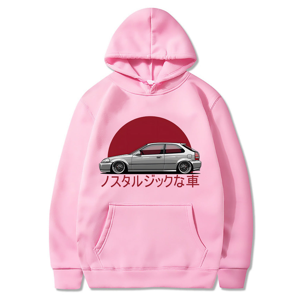 Relaxed Drive Sunset Print Men's Hoodie