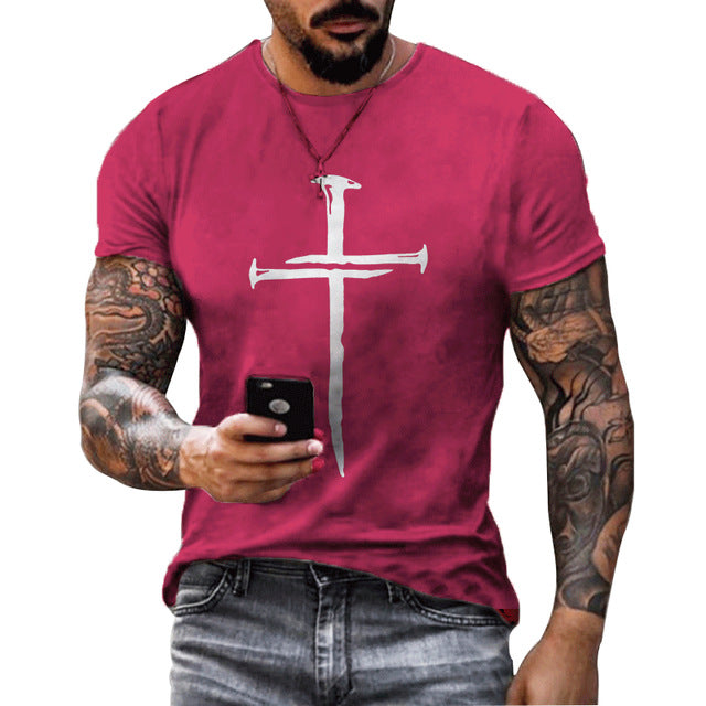 Dynamic Summer 3D Printed Hip Hop Men's Sports Tee