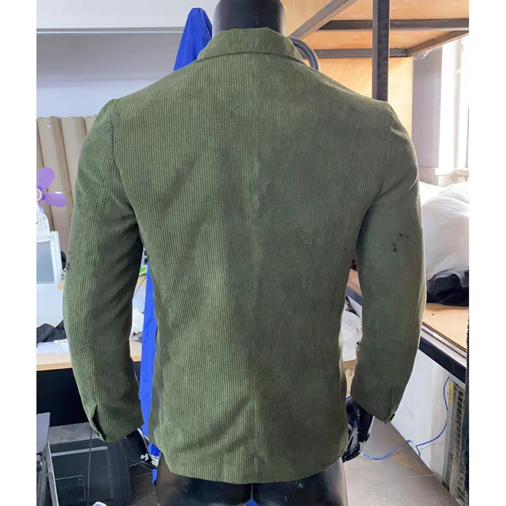 Men's Pure Color Open Lining Casual Jacket