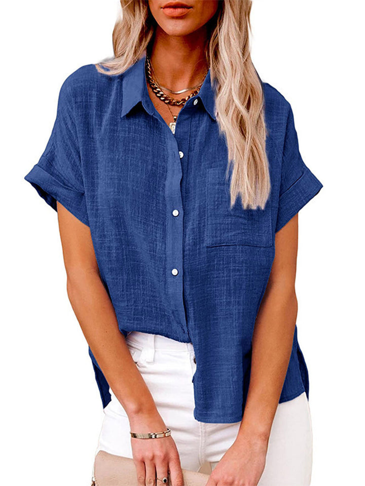 Solid Color Casual Loose Women's Patchwork Pocket Cardigan