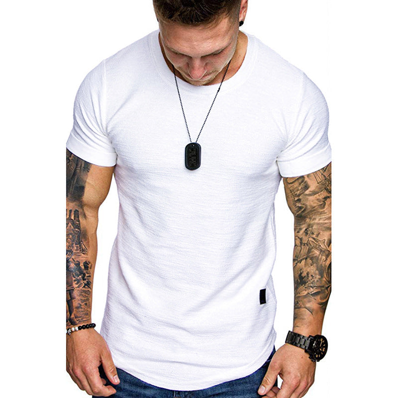 Summer Mosaic Short-Sleeved Round Neck T-shirt - Clevecorner