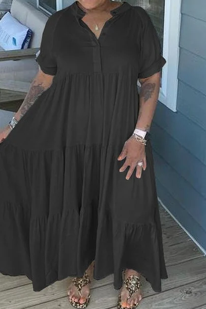 Tiered Midi Dress - Clevecorner
