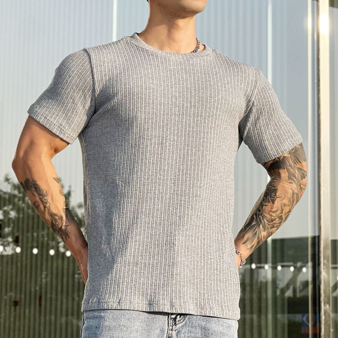 Men's Breathable Stretch Sports Fitness Crewneck Top