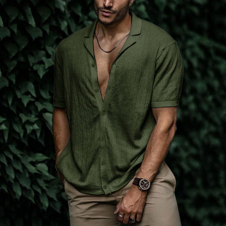 Men's Retro Casual Solid Color Top