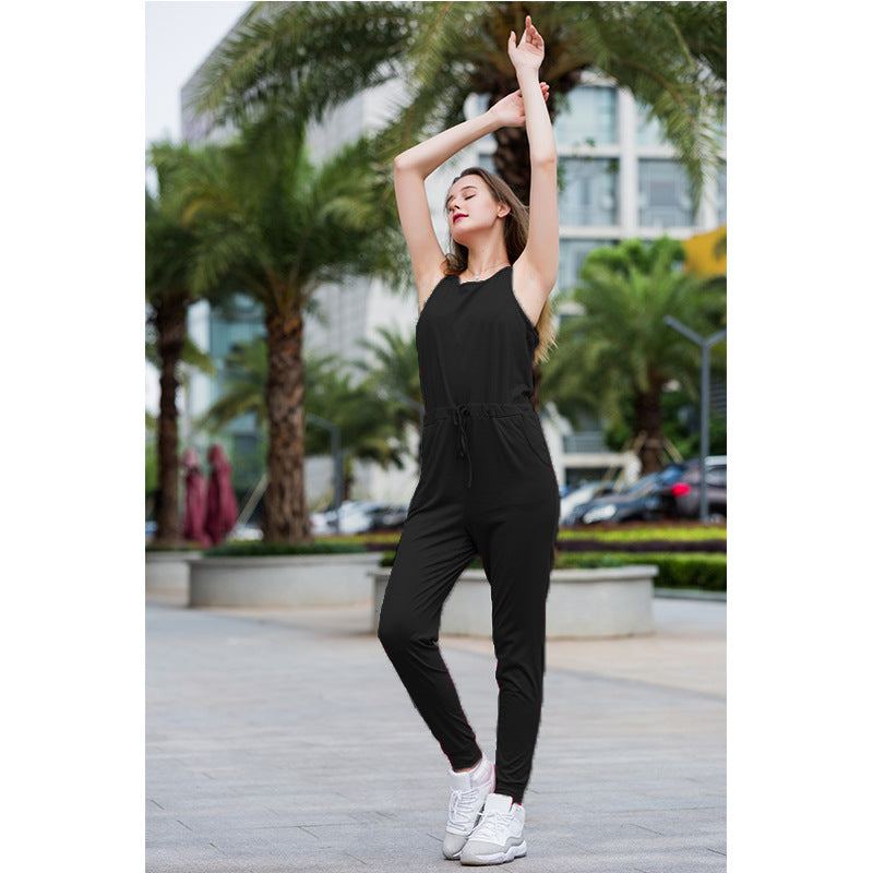 Women's Summer New Short Sleeve Tie Jumpsuit - Clevecorner