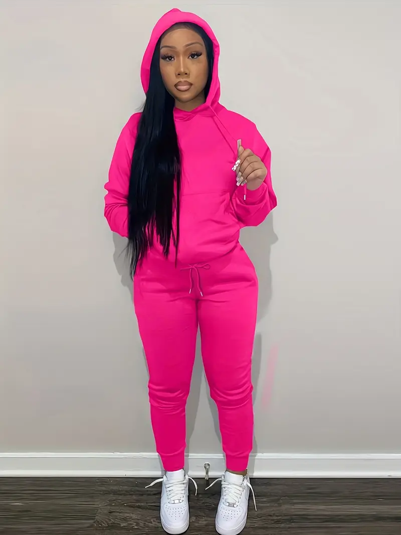 Comfy Hoodie And Loose Sweatpants Set
