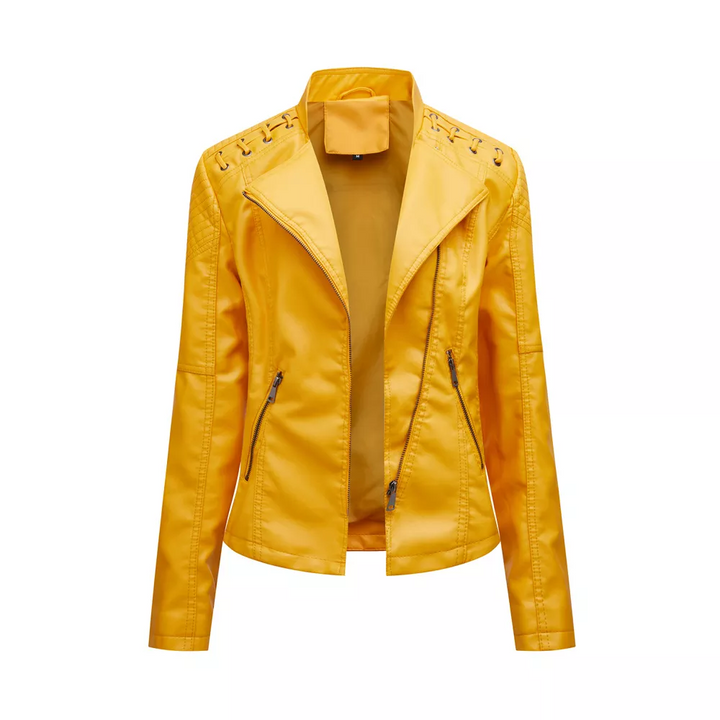 Clevecorner™ Handmade Front Zip Leather Jacket