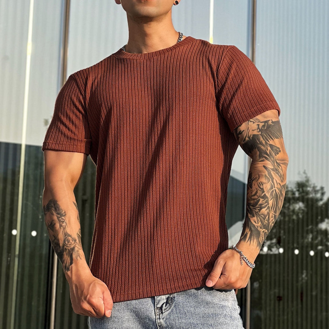 Men's Breathable Stretch Sports Fitness Crewneck Top