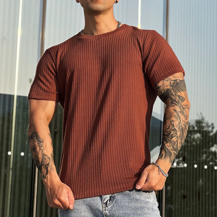 Men's Breathable Stretch Sports Fitness Crewneck Top