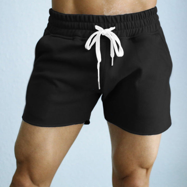 Men's Straight Leg Drawstring Casual Shorts in Solid Knit