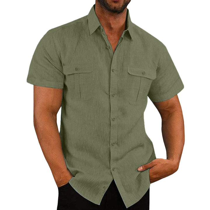 Men's Double Pocket Short Sleeve Shirt