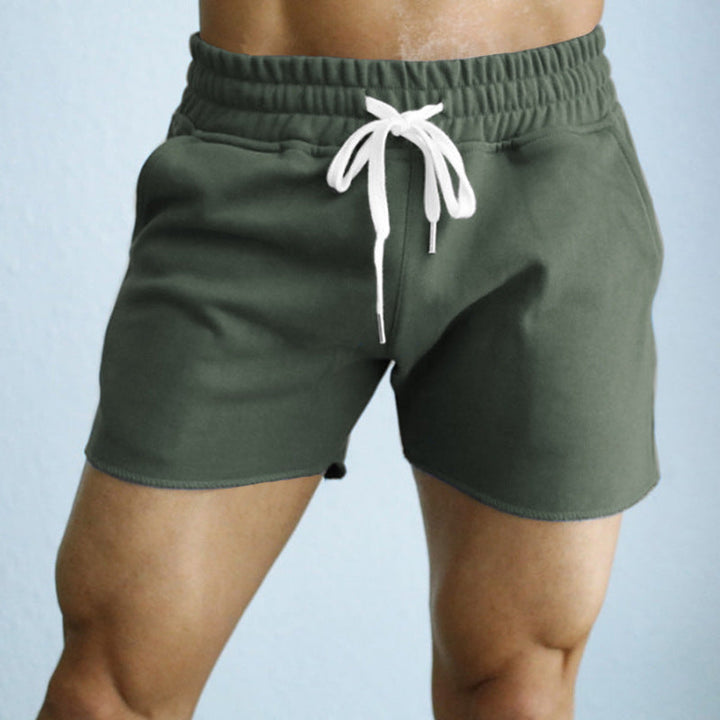 Men's Straight Leg Drawstring Casual Shorts in Solid Knit