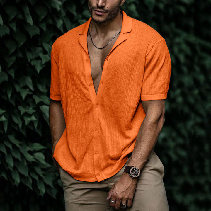 Men's Retro Casual Solid Color Top