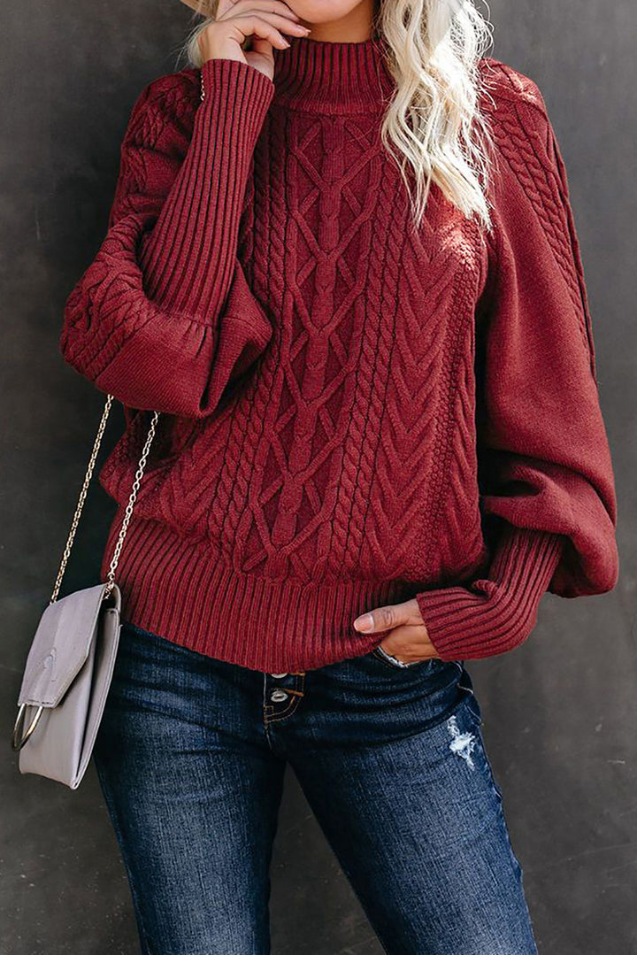 Ladies Loose Long-sleeved Knitted Solid Color Sweater