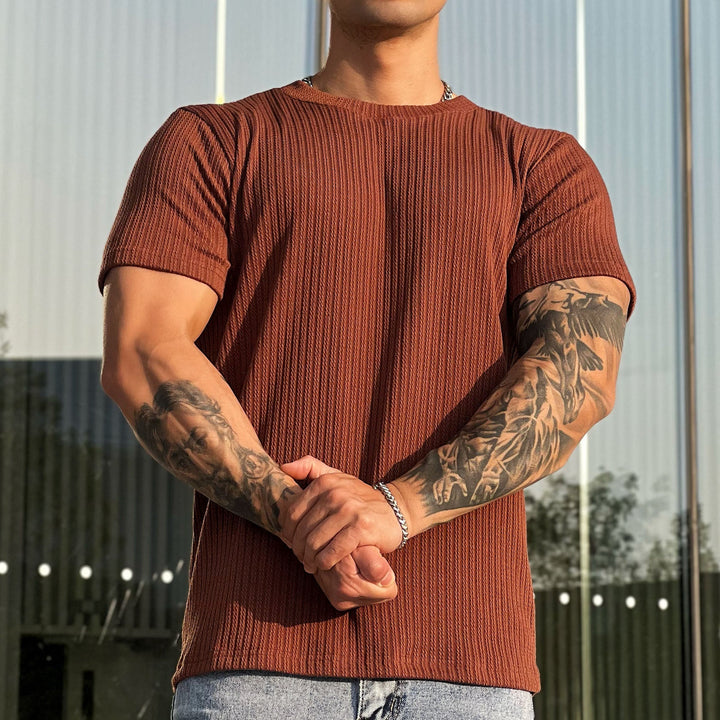 Men's Breathable Stretch Sports Fitness Crewneck Top