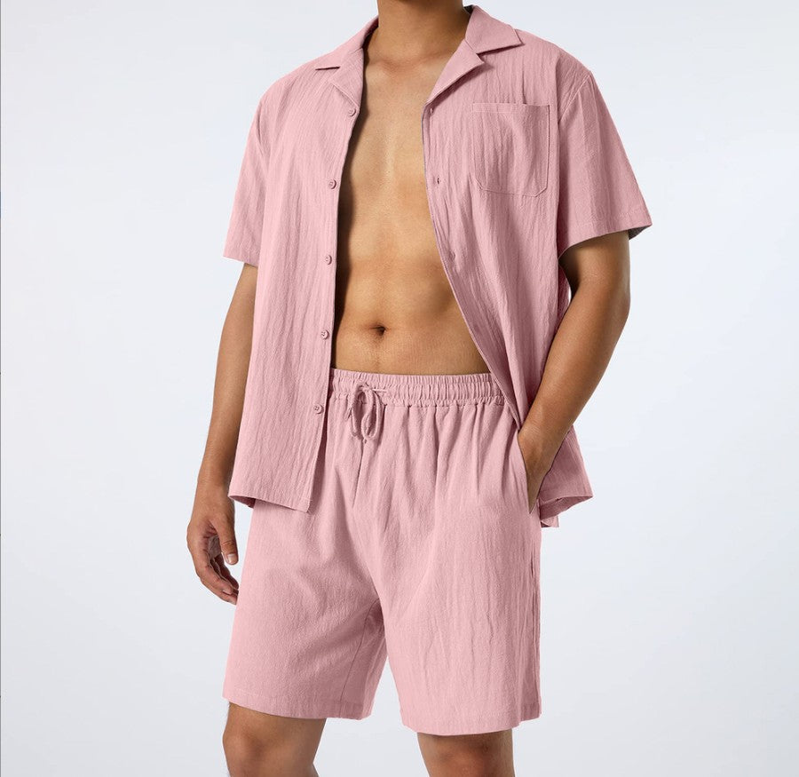 Effortlessly Stylish Men's Two-Piece Set of Loose Casual Shirts