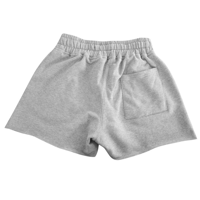 Men's Straight Leg Drawstring Casual Shorts in Solid Knit