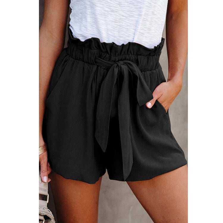 Women Summer Pants Casual Loose High Waist Shorts - Clevecorner