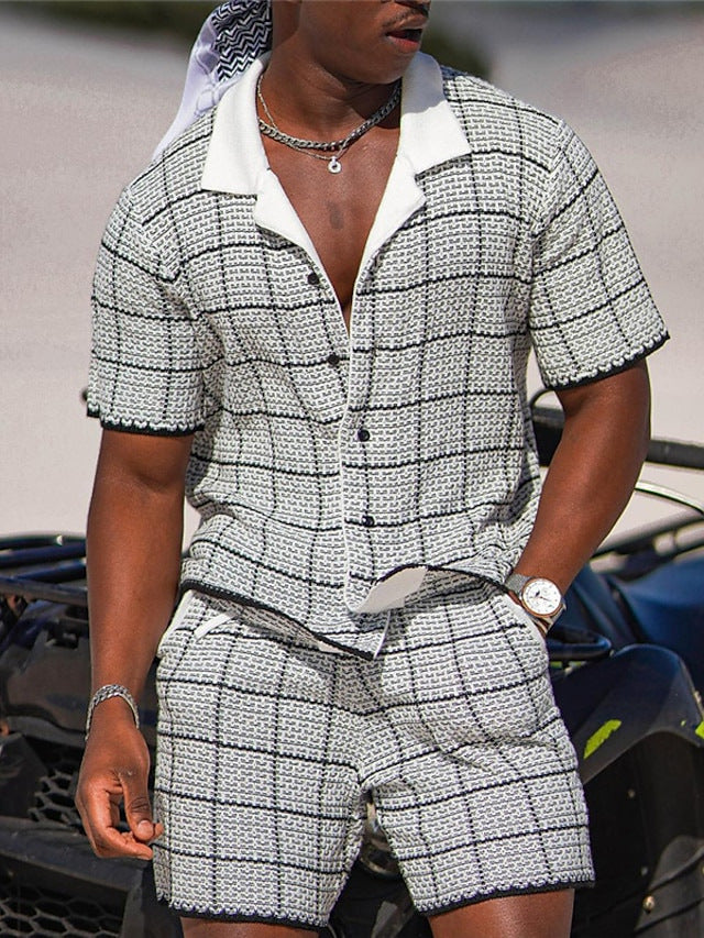 Relaxed Beach Vibes: Men's Two-Piece Casual Beach Ensemble